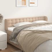 vidaXL Sänggavel med kanter cappuccino 183x23x78/88 cm konstläder