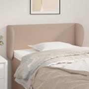 vidaXL Sänggavel med kanter cappuccino 93x23x78/88 cm konstläder