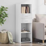 vidaXL Högskåp vit 40x42,5x124 cm konstruerat trä