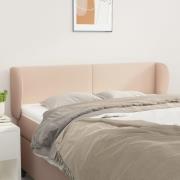 vidaXL Sänggavel med kanter cappuccino 147x23x78/88 cm konstläder