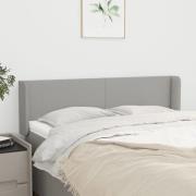 vidaXL Sänggavel med kanter ljusgrå 147x16x78/88 cm tyg