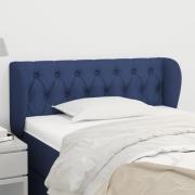 vidaXL Sänggavel med kanter blå 93x23x78/88 cm tyg