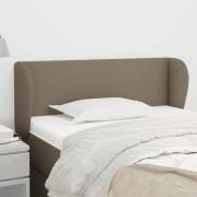vidaXL Sänggavel med kanter taupe 93x23x78/88 cm tyg