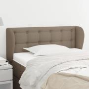 vidaXL Sänggavel med kanter taupe 103x23x78/88 cm tyg