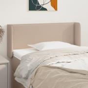 vidaXL Sänggavel med kanter cappuccino 83x16x78/88 cm konstläder