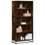 vidaXL Bokhylla rökfärgad ek 80,5x35x170,5 cm konstruerat trä