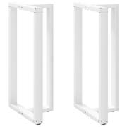 vidaXL Barbordsben T-formad 2 st vit 60x35x(110-111) cm stål