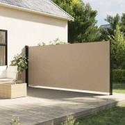 vidaXL Infällbar sidomarkis beige 160x600 cm