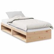 vidaXL Dagbädd med madrass 100x200 cm massiv furu