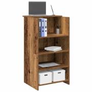 vidaXL Receptionsdisk åldrat trä 55x50x103,5 cm konstruerat trä