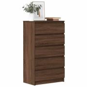 vidaXL Byrå brun ek 60x36x103 cm konstruerat trä