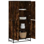 vidaXL Högskåp rökfärgad ek 68x35x139 cm konstruerat trä