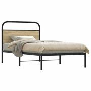 vidaXL Sängram utan madrass sonoma-ek 107x203 cm konstruerad trä