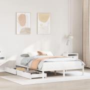 vidaXL Sängram utan madrass vit 120x190 cm massiv furu
