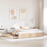 vidaXL Sängram utan madrass 180x200 cm massiv furu