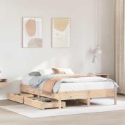 vidaXL Sängram utan madrass 160x200 cm massiv furu