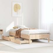 vidaXL Sängram utan madrass 75x190 cm massiv furu