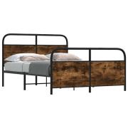 vidaXL Sängram utan madrass rökfärgad ek 120x200 cm konstruerad trä