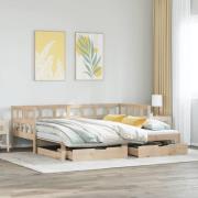 vidaXL Dagbädd utdragbar med lådor utan madrass 80x200 cm