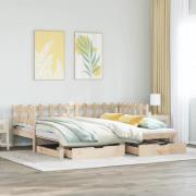 vidaXL Dagbädd utdragbar med lådor utan madrass 80x200 cm