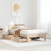 vidaXL Sängram utan madrass 90x200 cm massiv furu