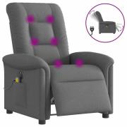 vidaXL Elektrisk massagefåtölj mörkgrå tyg