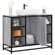 vidaXL Tvättställsskåp grå sonoma 80x33x60 cm konstruerat trä