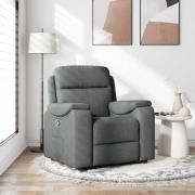 vidaXL Reclinerfåtölj mörkgrå tyg