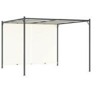 vidaXL Pergola med justerbart tak gräddvit 3x3 m stål
