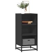 vidaXL Skänk svart 35,5x35x76 cm konstruerat trä och metall
