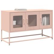 vidaXL TV-bänk rosa 100,5x39x60,5 cm kallvalsat stål