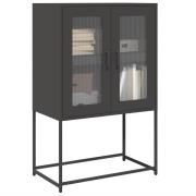 vidaXL Highboard svart 68x39x107 cm stål