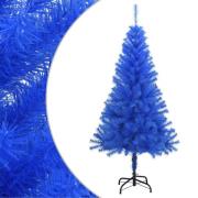 vidaXL Plastgran med fot blå 120 cm PVC