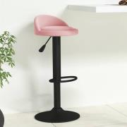 vidaXL Barstol rosa sammet