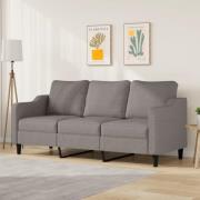 vidaXL 3-sitssoffa taupe 180 cm tyg