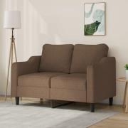 vidaXL 2-sitssoffa brun 120 cm tyg