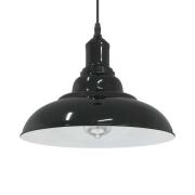vidaXL Taklampa höjdjusterbar E27 svart Ø 31 cm metall