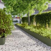 vidaXL Rabattkanter 20 st olivgrön 25x103 cm kallvalsat stål