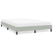 vidaXL Sängram utan madrass ljusgrå 140x220 cm sammet