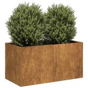 vidaXL Planteringskärl rostig 80x40x40 cm väderbeständigt stål