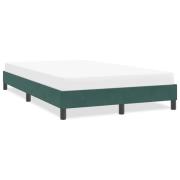 vidaXL Sängram utan madrass mörkgrön 120x220 cm sammet