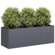 vidaXL Kruka antracit 120x40x40 cm kallvalsat stål