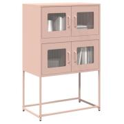 vidaXL Highboard rosa 68x39x107 cm stål