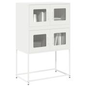 vidaXL Högbord vit 68x39x107 cm stål