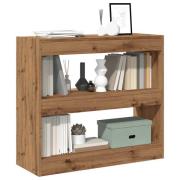 vidaXL Bokskåp/rumsavdelare artisan ek 80x30x72 cm