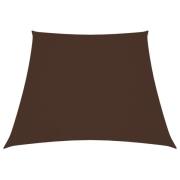 vidaXL Solsegel oxfordtyg trapets 2/4x3 m brun