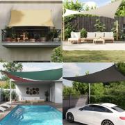 vidaXL Solsegel oxfordtyg rektangulärt 3,5x5 m beige