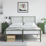 vidaXL Sängskåp 2 st olivgrön 34,5x39x62 cm stål