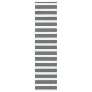 vidaXL Rullgardin zebra mörkgrå 60x200 cm tyg bredd 55,9 cm polyester