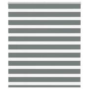 vidaXL Rullgardin zebra mörkgrå 130x100 cm tyg bredd 125,9cm polyester